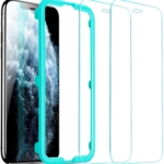 Premium-Displayschutz aus gehärtetem Glas von ESR für iPhone 11 Pro Max und iPhone XS Max, 2 Stück Kompatibel mit iPhone 6.5 Zoll 17
