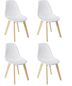 Wenko - Set aus 4 skandinavischen Stühlen 6
