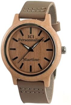Personalisierbare Armbanduhr aus Holz 84