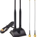 Eightwood WiFi Antenne 2.4G / 5.8G Dual Frequency Magnetic 6dBi RP-SMA 10