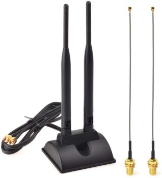 Eightwood WiFi Antenne 2.4G / 5.8G Dual Frequency Magnetic 6dBi RP-SMA 2