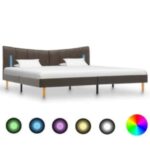 Icaverne - Bett und gepolsterter Rahmen mit LED-Streifen 10