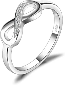 Infinity Knoten Verlobungsring aus Silber mit Zirkonia 2