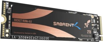 Sabrent M.2 2280 Rocket Nvme PCIe 4.0 2 TB mit Kühlkörper 8