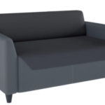2-Sitzer-Sofa aus Karbonstoff und City-Grau 11