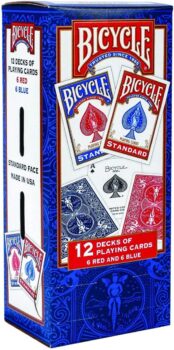 Bicycle- Set von 12 Kartenspielen Standard blau und rot : 7