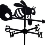 Girouette Biene und Bienenkorb aus Schmiedeeisen Kleines Modell 9