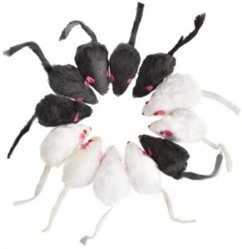 Riosupply - Schwarze und weiße Maus Plüschtiere 6