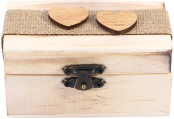 Rustikale Vintage-Holzringschachtel für Hochzeit oder Verlobung 3