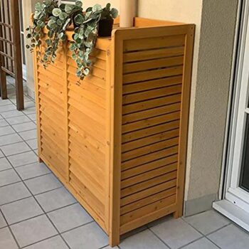 Klimakoffer Klimaanlagenabdeckung aus Holz Buntspecht 1
