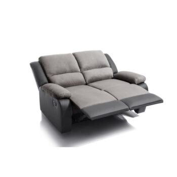RELAX Relax-Sofa 2-Sitzer Schwarz und Grau 2