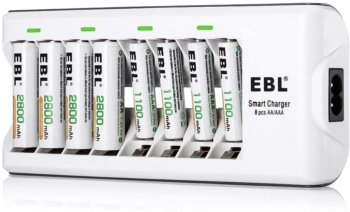 EBL - Ladegerät für wiederaufladbare Batterien 8 Slots 1