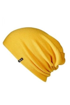 Gelbe Mütze aus 100% Merinowolle 19