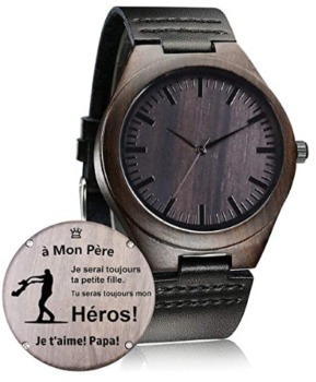Wastime personalisierte Uhr mit Holzgravur 22