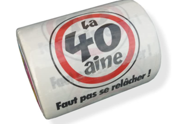 Humoristisches WC-Papier 40 Jahre - 40aine 77