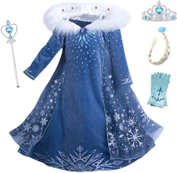 Kleid mit langen Ärmeln Prinzessin Elsa - Eleasica 64